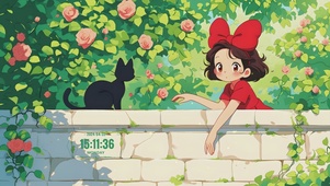宫崎骏女孩和猫