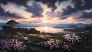 夕阳花海旁的约定