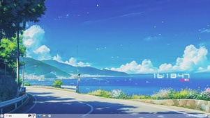 清新动漫海景-桌面主题