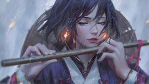 雨中笛声