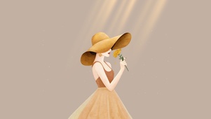 秋冬色系的女孩