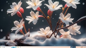迎春花（动态雪粒子）