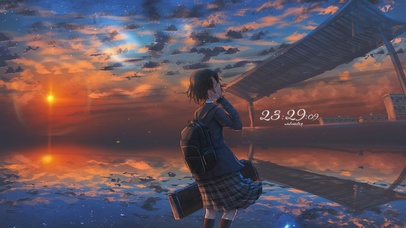 4k 夕阳JK镜湖少女