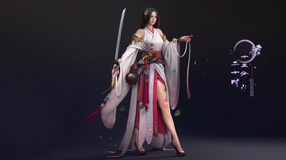 4K古风素衣女道士