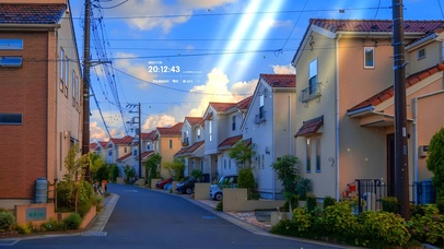 唯美治愈清晨城市街道