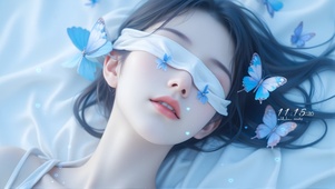 清新蝴蝶美女