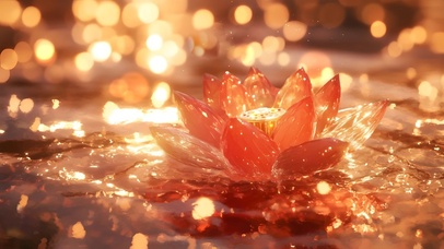 转运招财上上签~流水中的红莲！