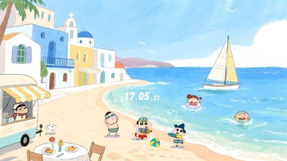 蜡笔小新海边の时光