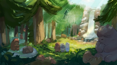 4k 夏日阳光小熊森林