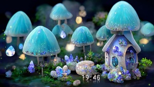 蓝色蘑菇小屋