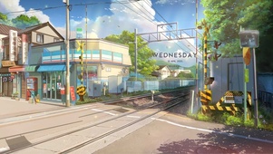 夏日午后铁路路口