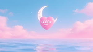 粉色爱心湖