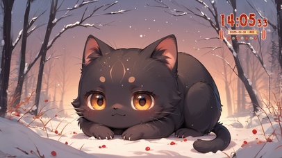 雪地猫咪