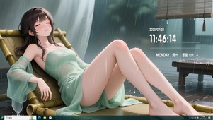 下雨天最适合睡觉啦~