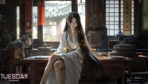 绮窗光影为她停驻