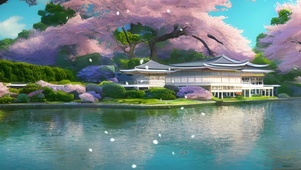湖边的樱花别院