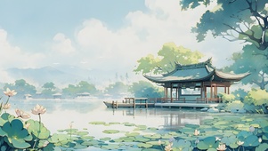 夏日  西湖美景