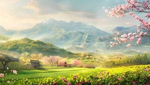 静谧花田小屋