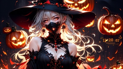 唯美清纯南瓜巫女