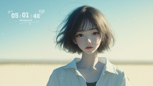 4K清纯短发少女