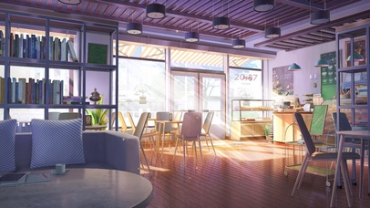 4K唯美治愈温馨咖啡馆