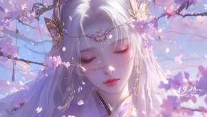 古风少女明暗变化