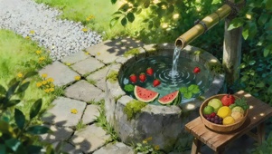 治愈风景夏日庭院