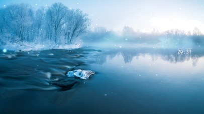 4k冬天雾凇风光