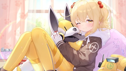 唯美机械狗狗与少女