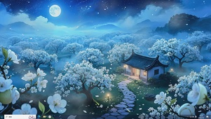 月夜花林居-桌面主题