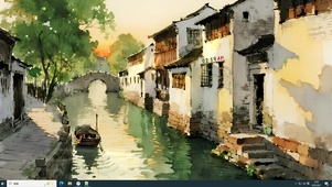 江南水乡黄昏画卷