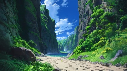 唯美的山间小路