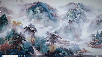 古风AI青绿山水-桌面主题