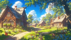 唯美阳光宁静乡村