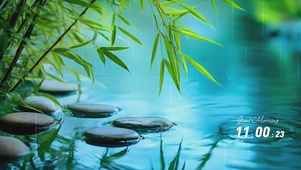 岸边竹