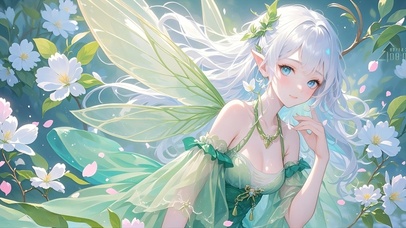 清新唯美森系精灵少女