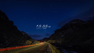 5K 唯美星空山涧小路