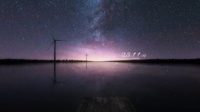 4k 治愈海边星空