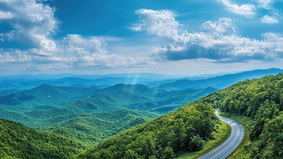 唯美护眼盘山公路