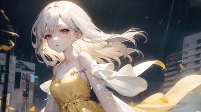 4K白发可爱少女