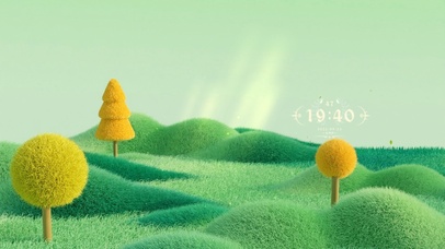 4K 清新毛绒山峰