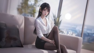 帮手沙发黑丝丽人