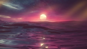 海边夕阳