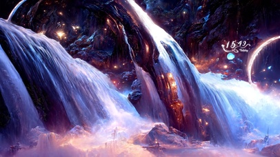 唯美梦幻瀑布流水