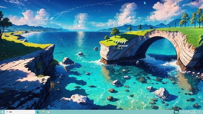 清凉水景主题壁纸