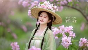 桃花治愈温馨美少女