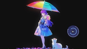 伞下梦幻女孩