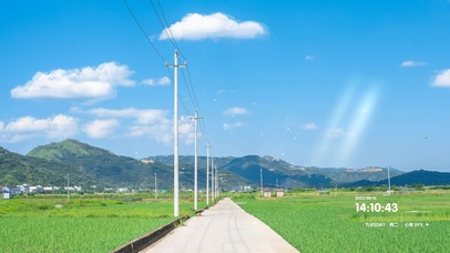 4k 治愈清新夏日田园小路