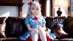 房间沙发少女