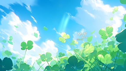 清新治愈四叶草	